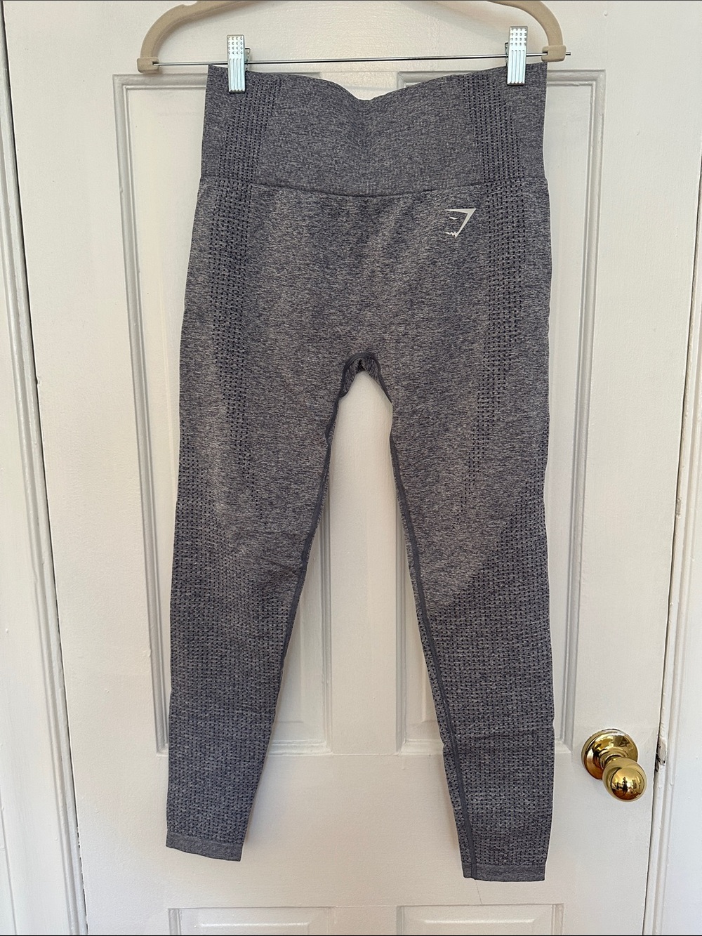 Gymshark women’s Charcoal marbled blue/grey/purple Seamless High-Waist Leggings